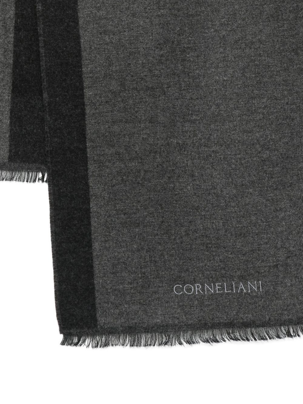 logo-detail wool scarf - 2