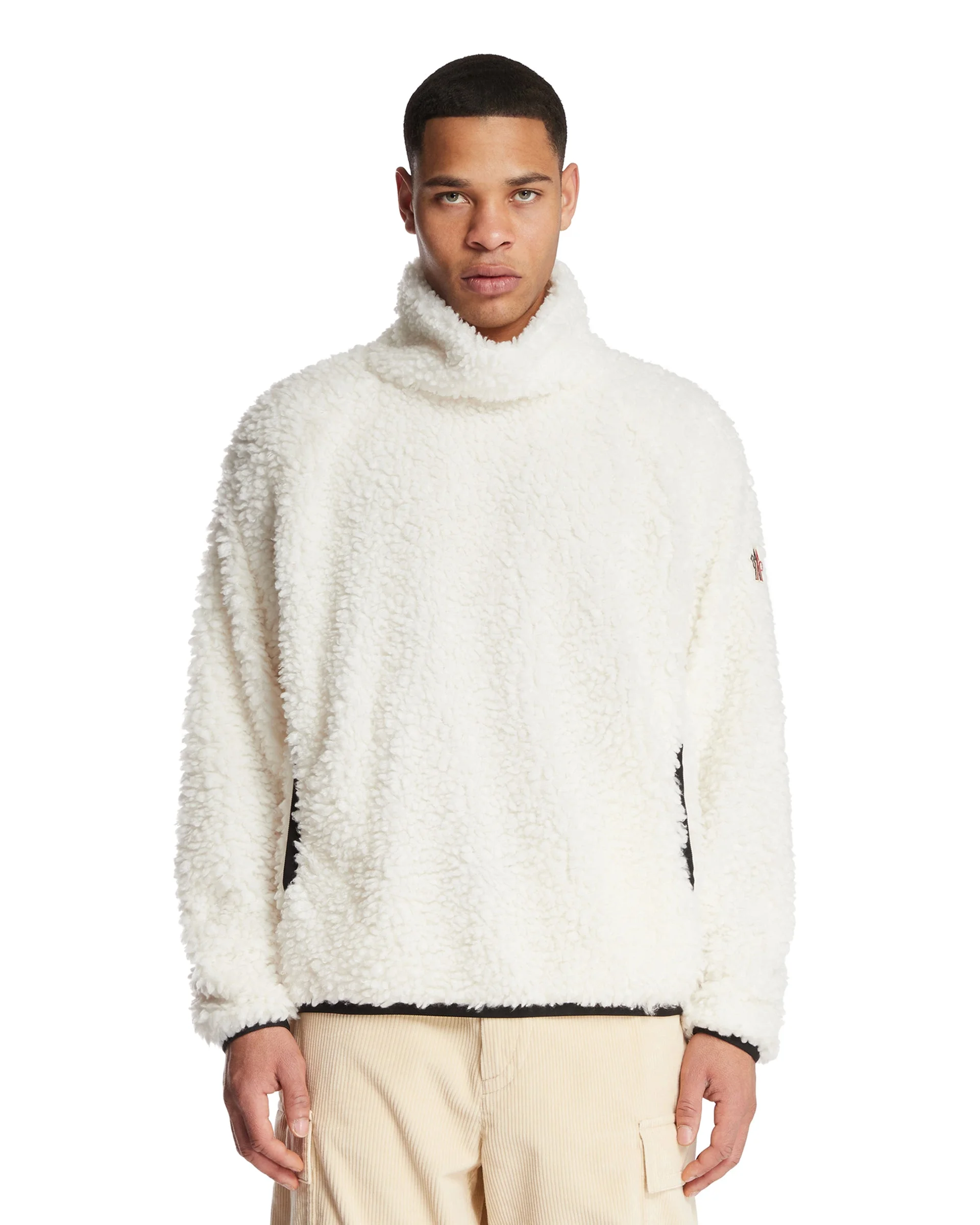 White Teddy Turtleneck Sweatshirt - 1