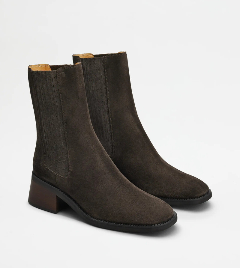 TOD'S CHELSEA BOOTS IN SUEDE - BROWN 3