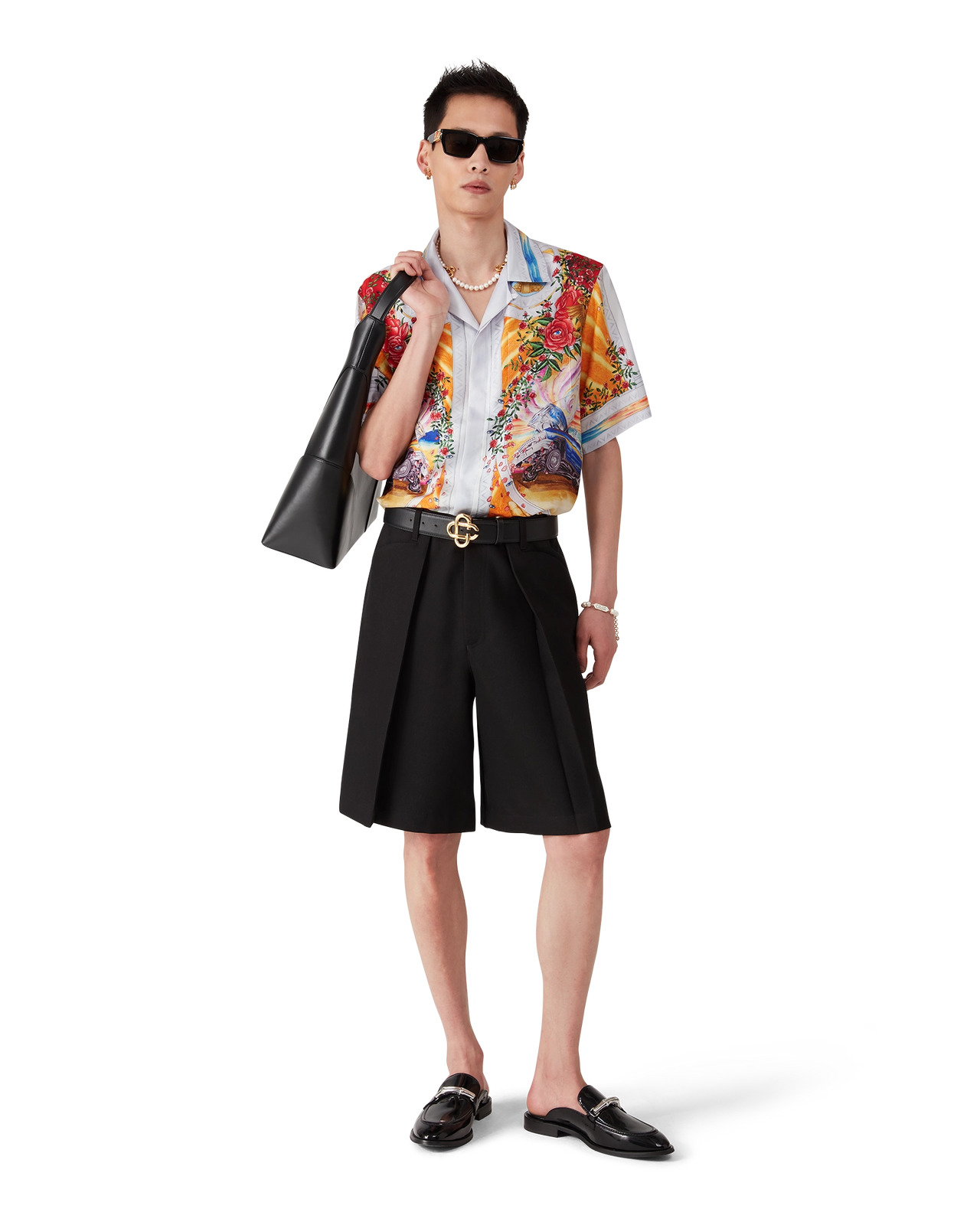 La Tornade De Rose Short Sleeve Silk Shirt | Casablanca Paris - 6