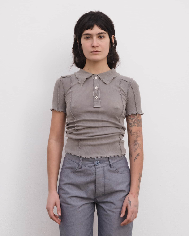 Omato Polo Tee Shirt - Organic Cotton Rib 1
