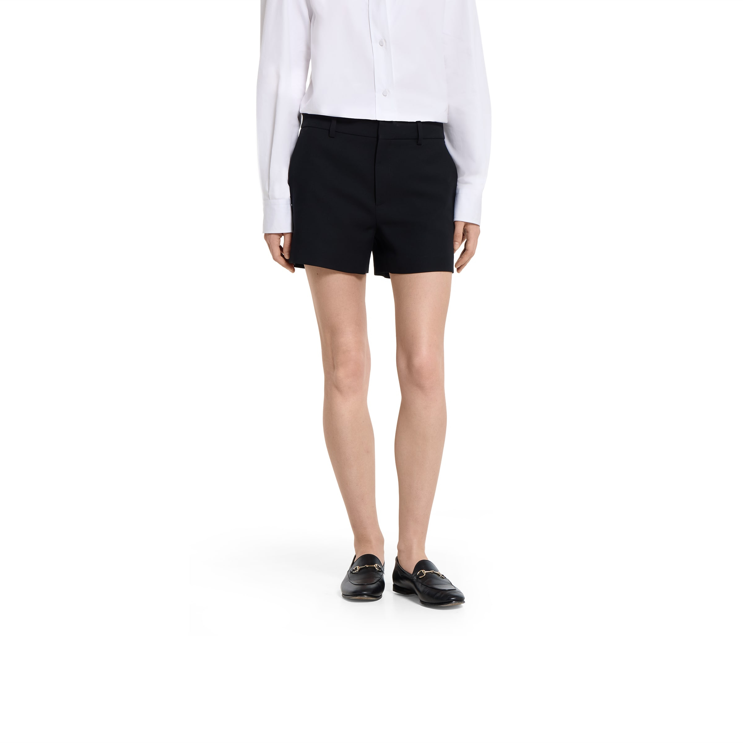 Wool silk shorts with embroidery - 3