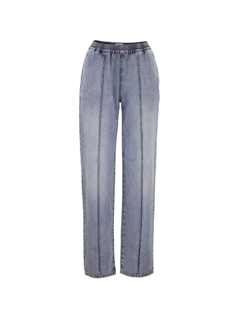 elasticated straight-leg jeans 1