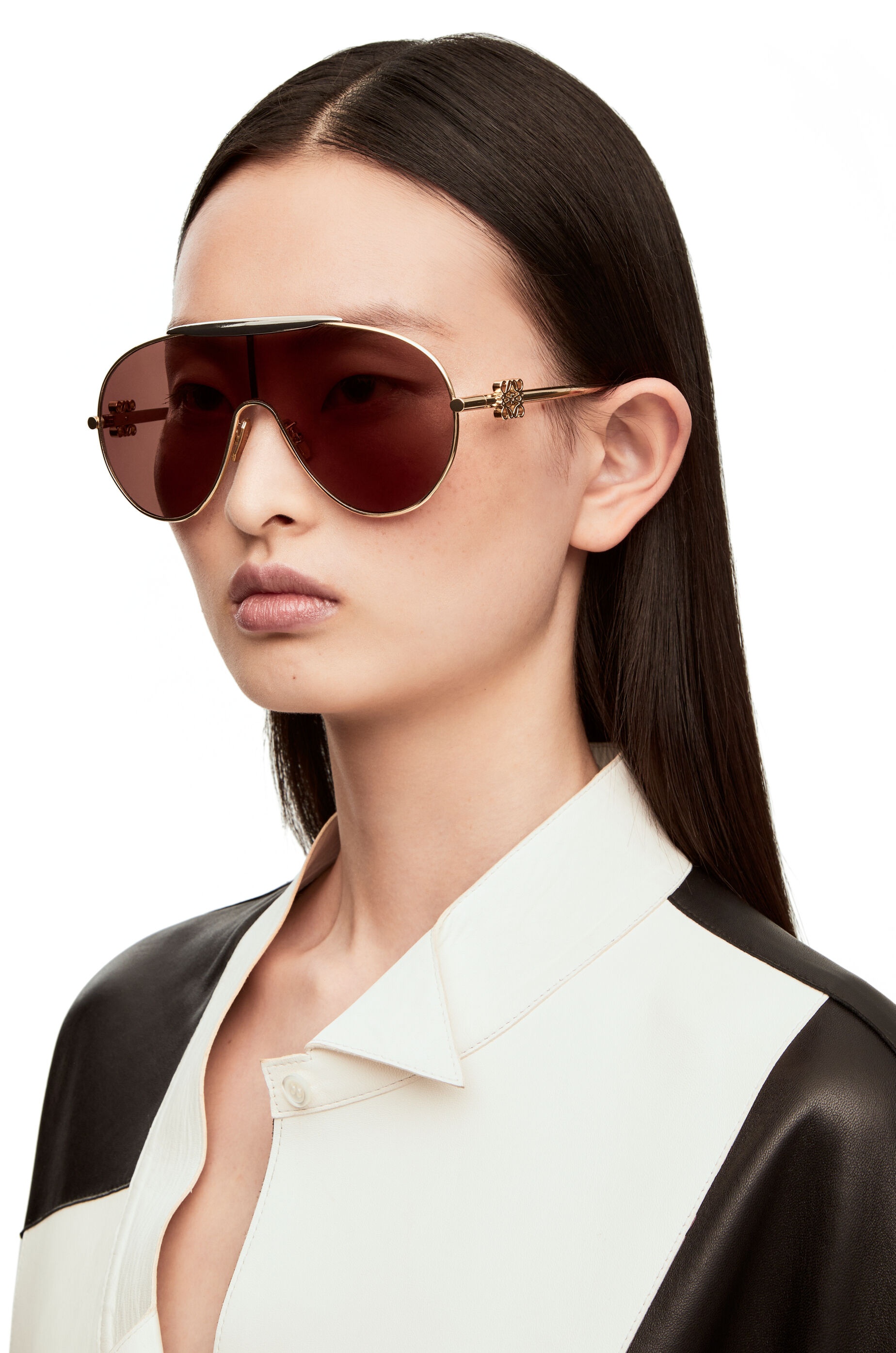 Spoiler aviator mask glasses in metal - 2