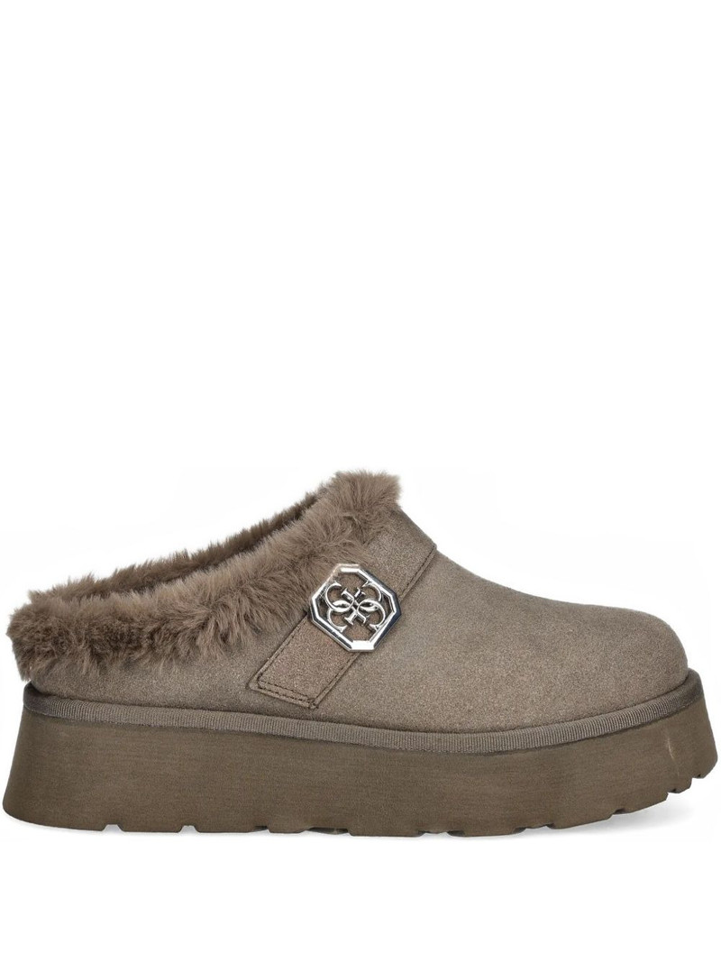 buckle-logo mules 1