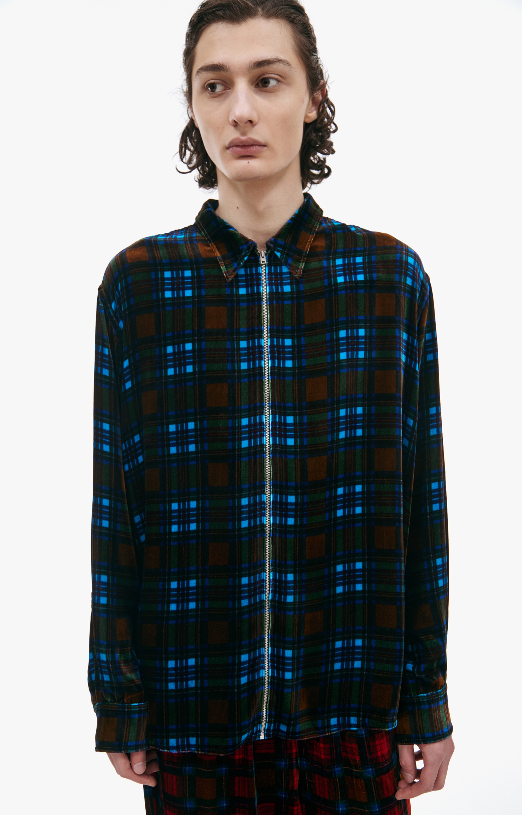 ZIPPERED PLAID SHIRT - 4