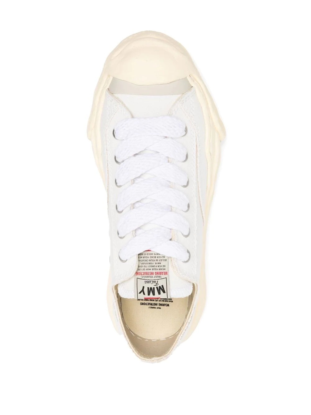 low-top canvas sneakers - 4