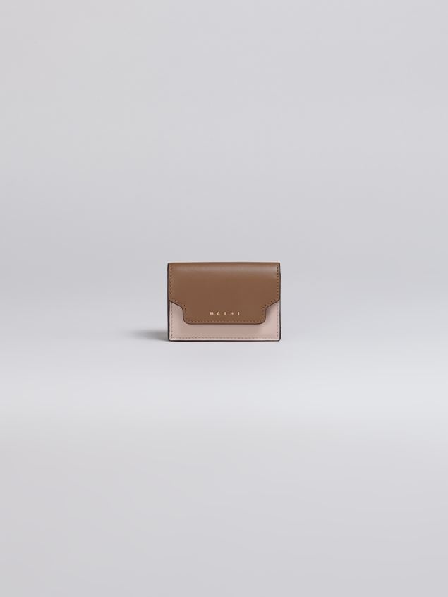 Marni - Marni Logo Calfskin Tri-Fold Wallet-Brown