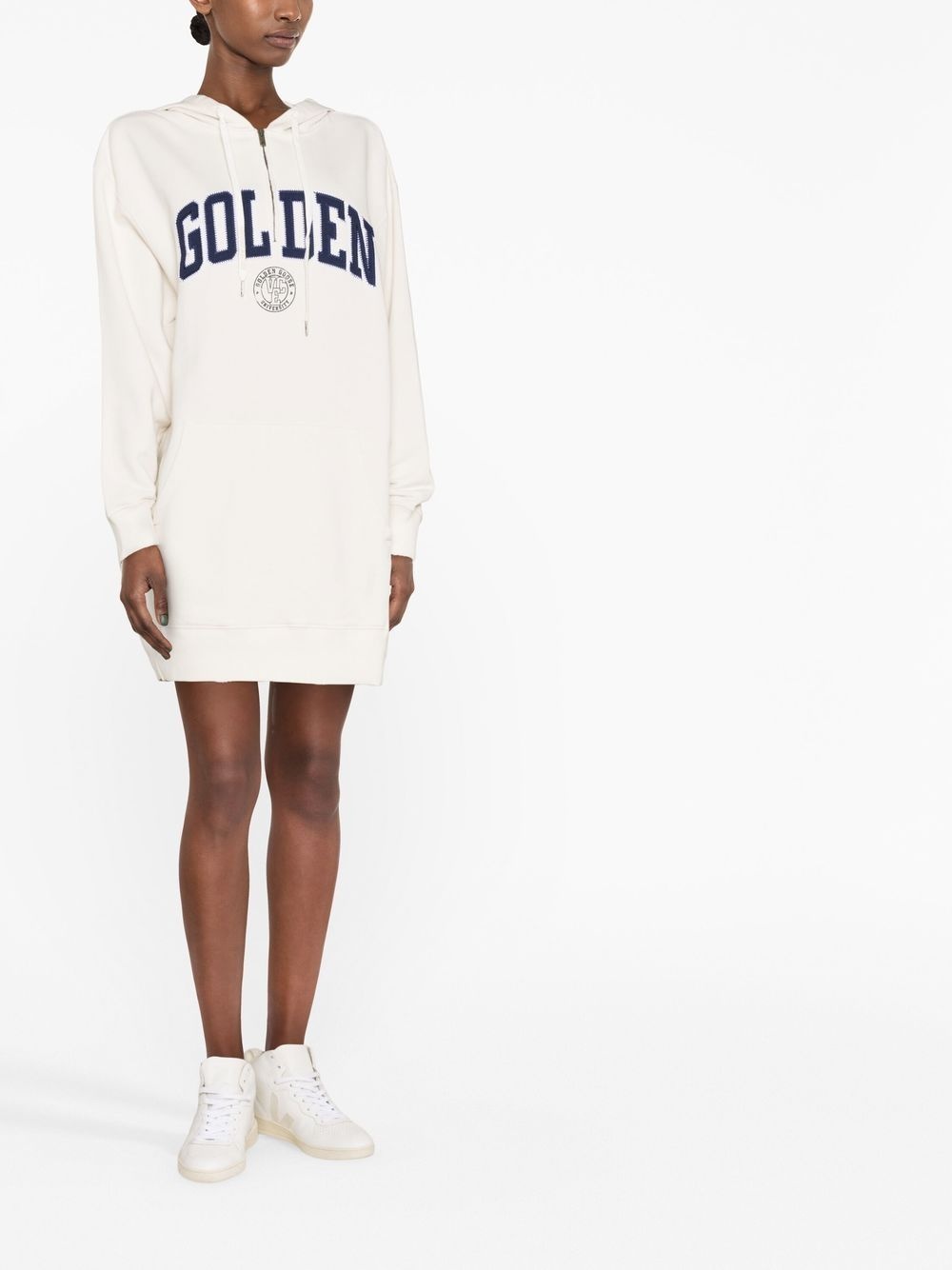 logo appliqué hoodie dress - 2