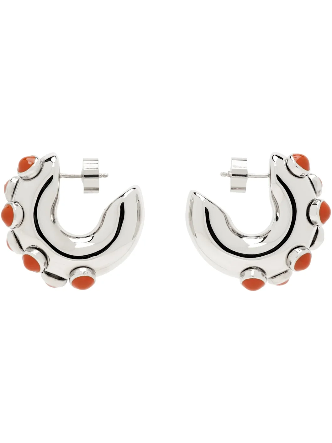 Enameled Metal Earrings - 1