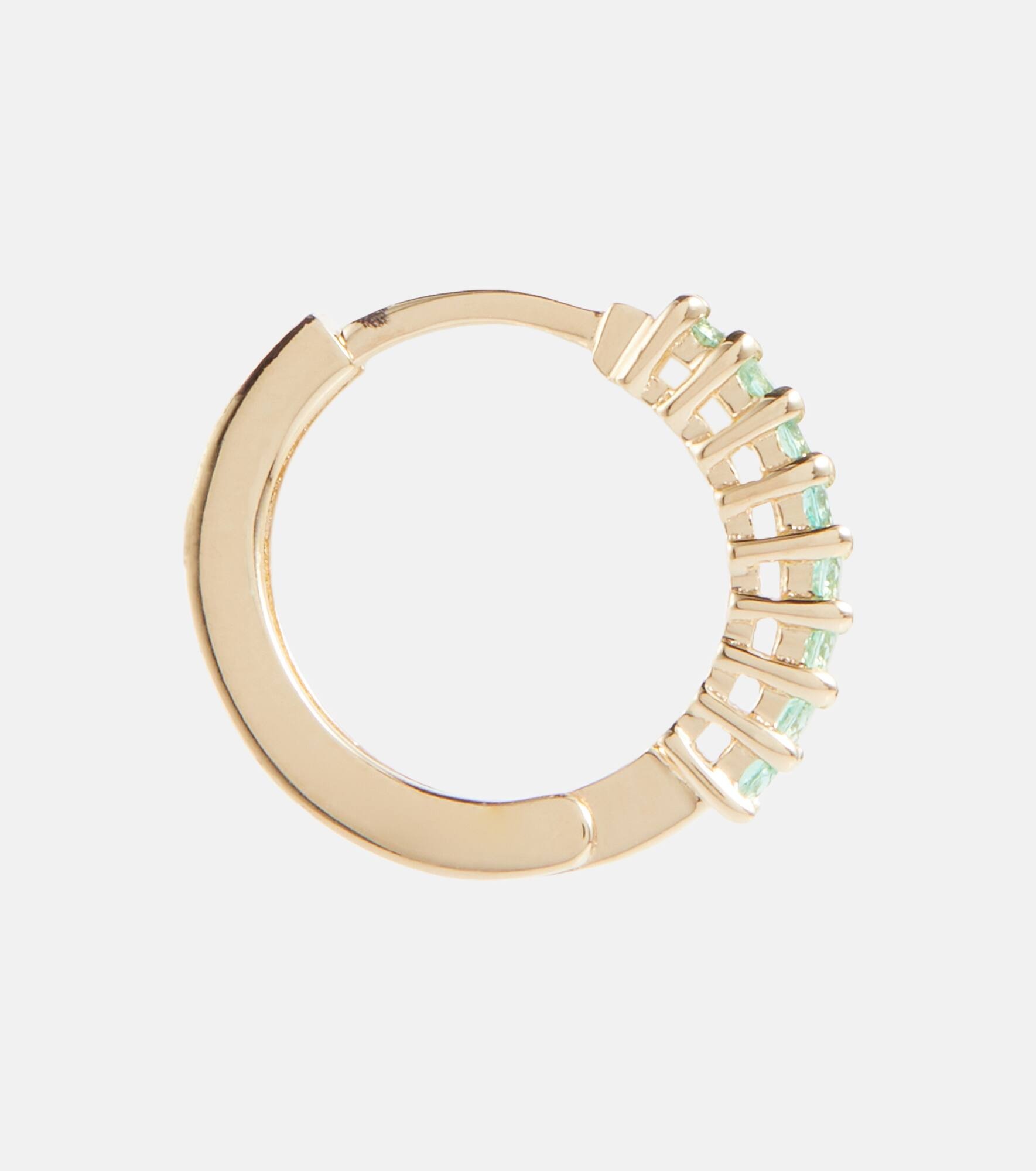 14kt gold earrings with emeralds - 4