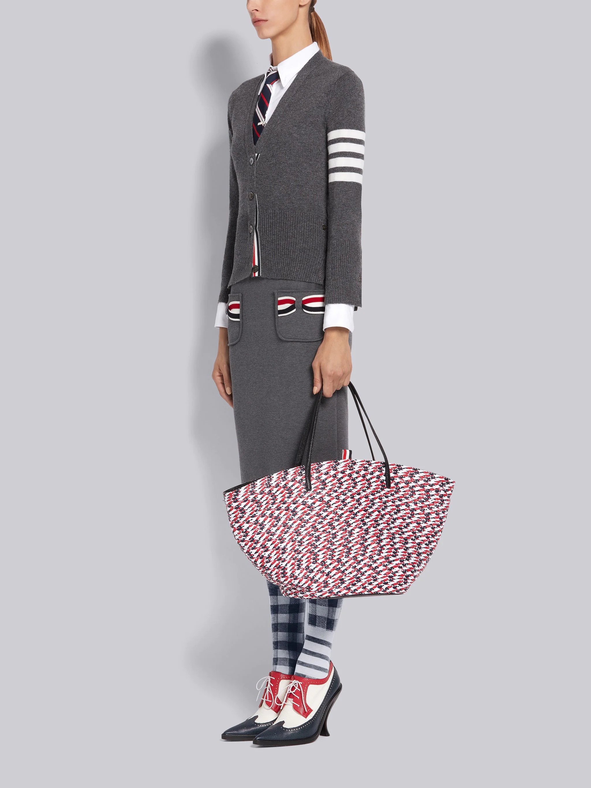 Multi-Color Braided Raffia Basket Bag 6