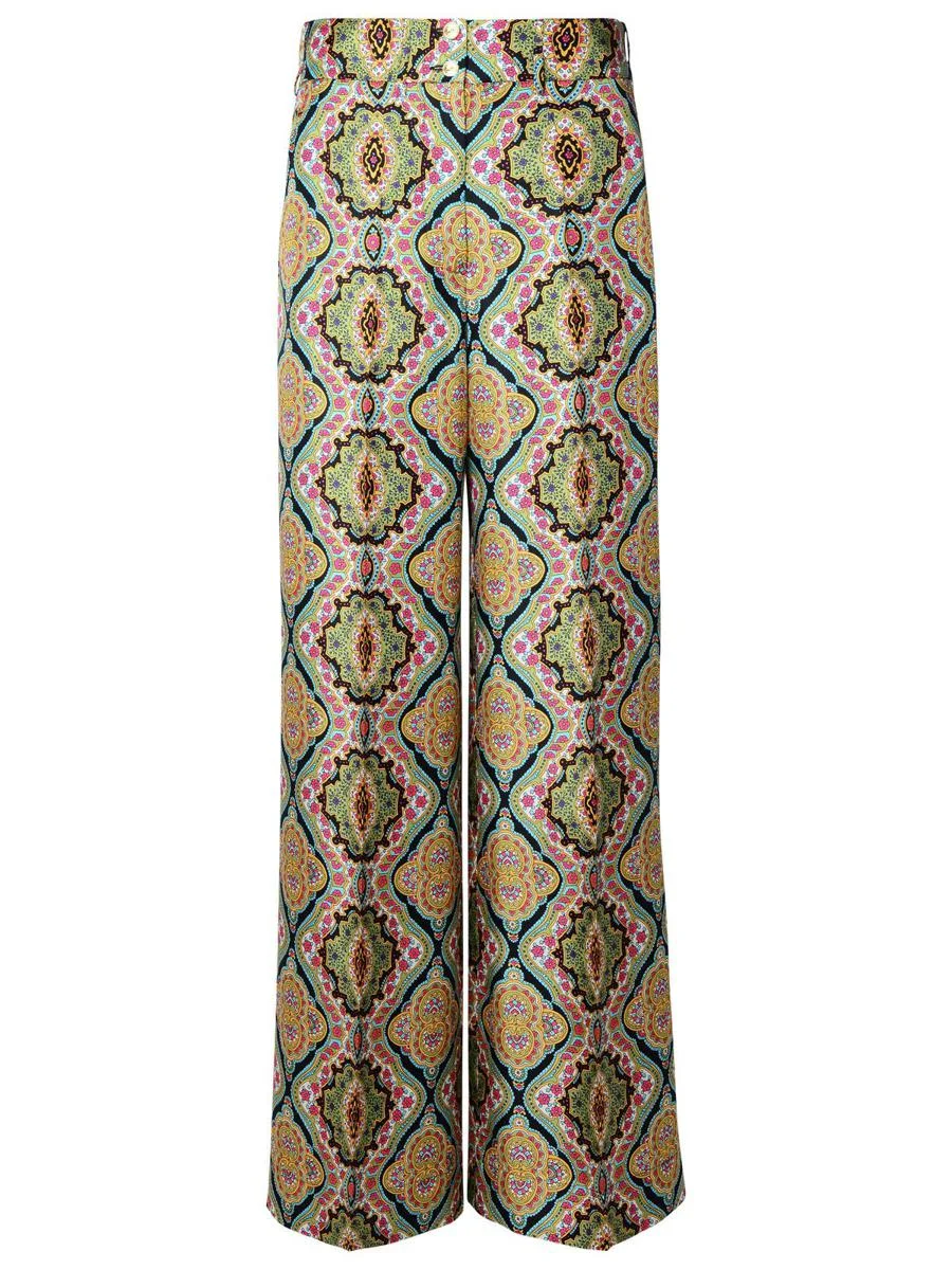 Etro Multi Silk Trousers - 1
