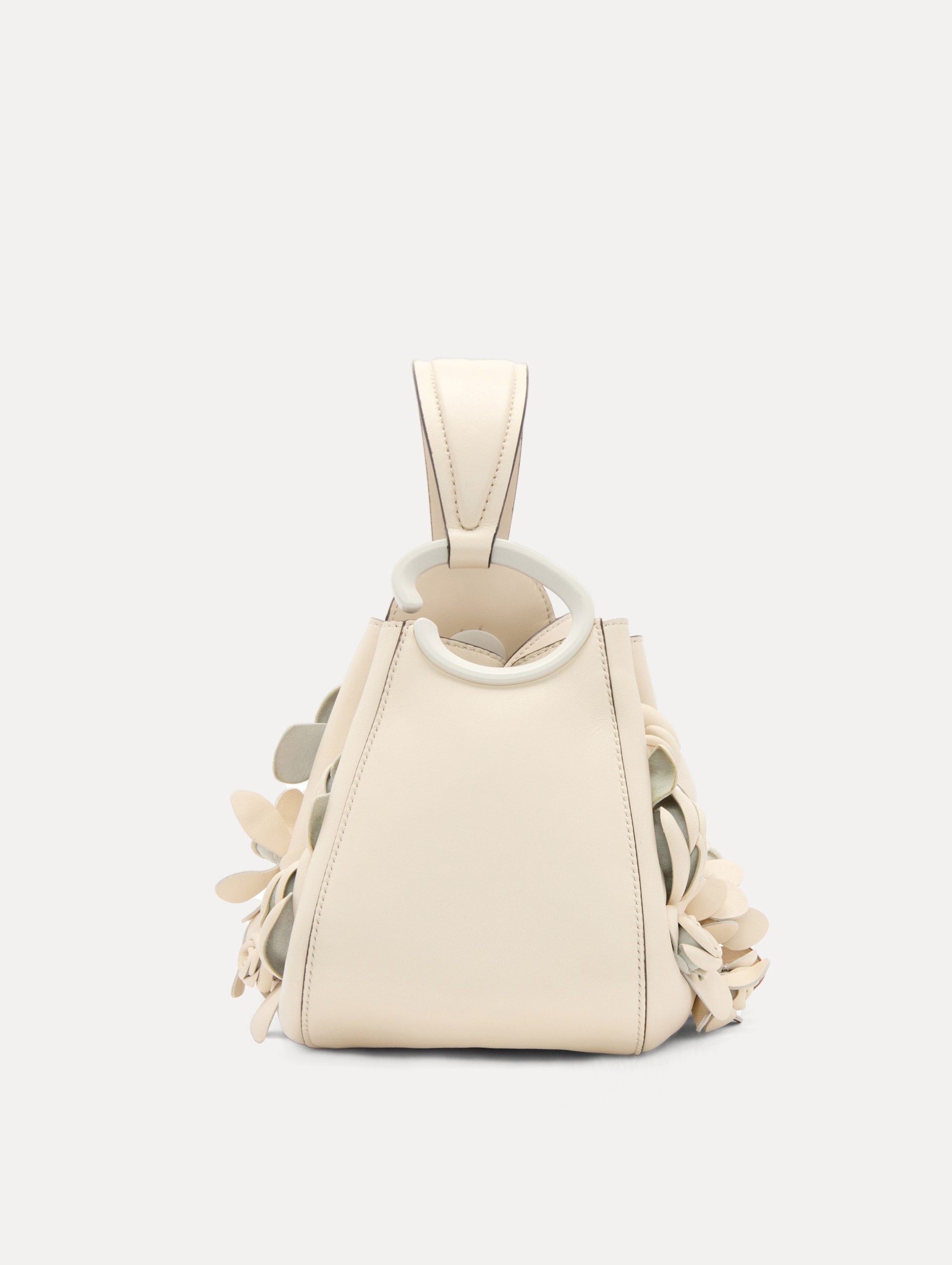 FLORAL APPLIQUÉ O HANDLE BAG - 3