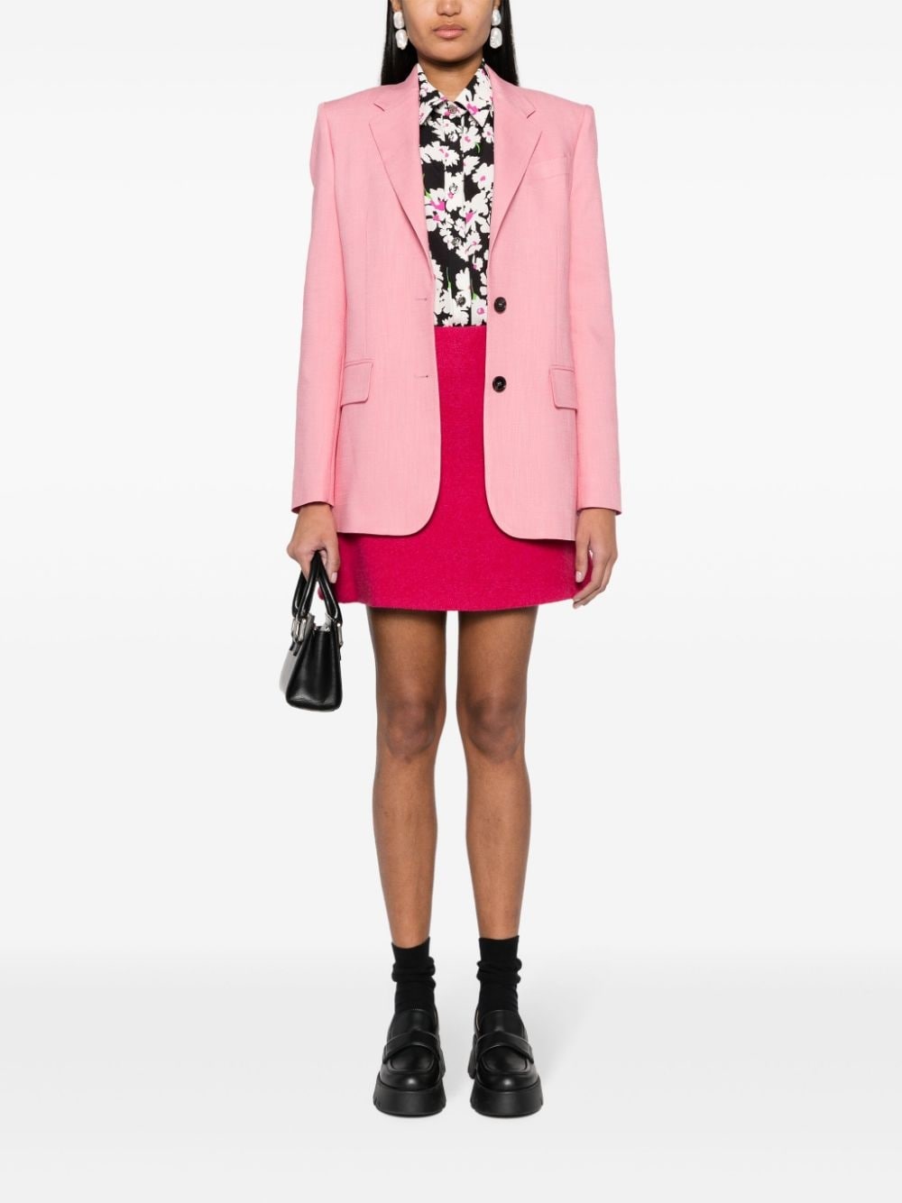notched-lapels single-breasted blazer - 2