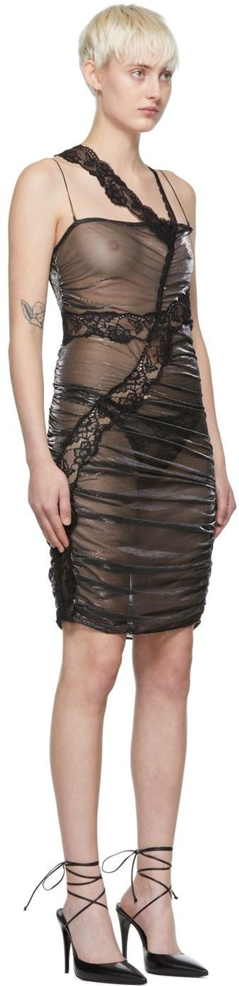 VAILLANT SSENSE Exclusive Black Polyester Nightgown outlook