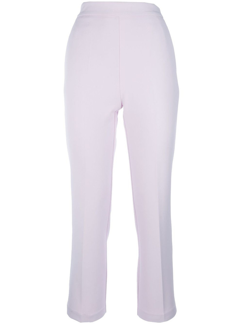 logo-plaque crepe trousers 1