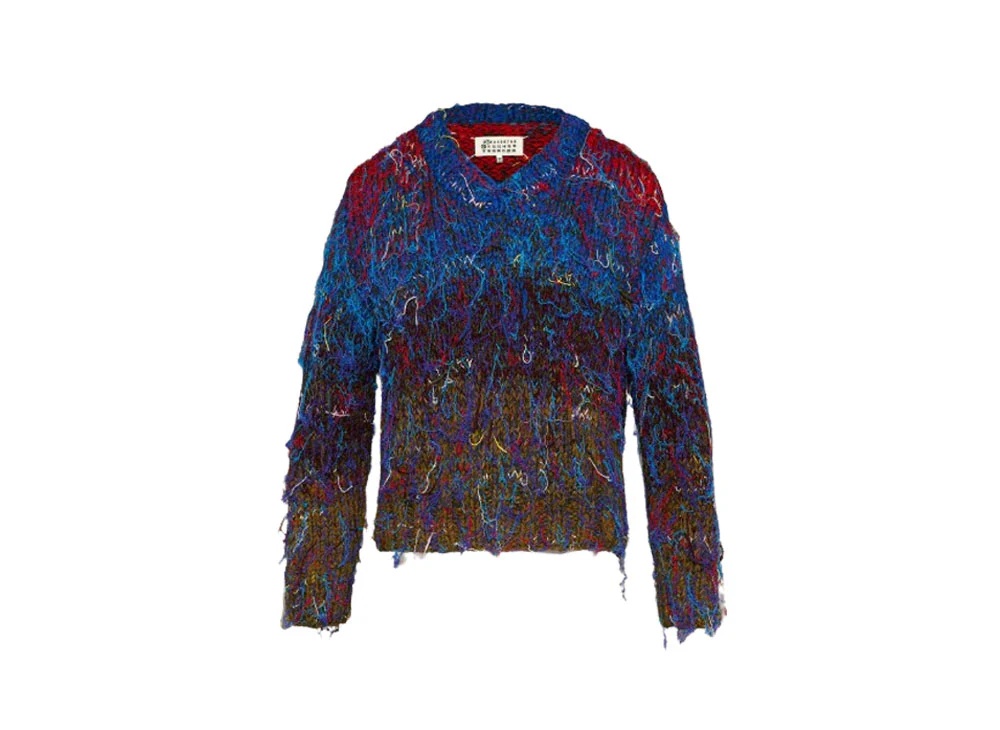 Maison Margiela Fuzzy V-Neck Sweater - 1