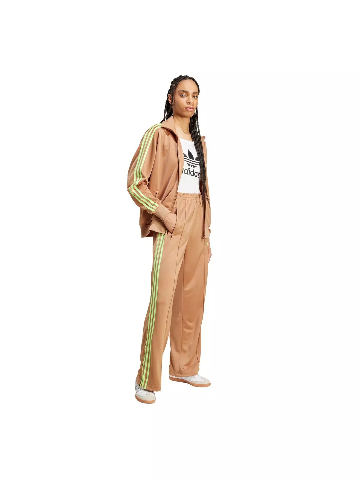 Originals Women's Adicolor Classic Firebird Loose Track Tracksuit Bottoms -Brown/Green - 5