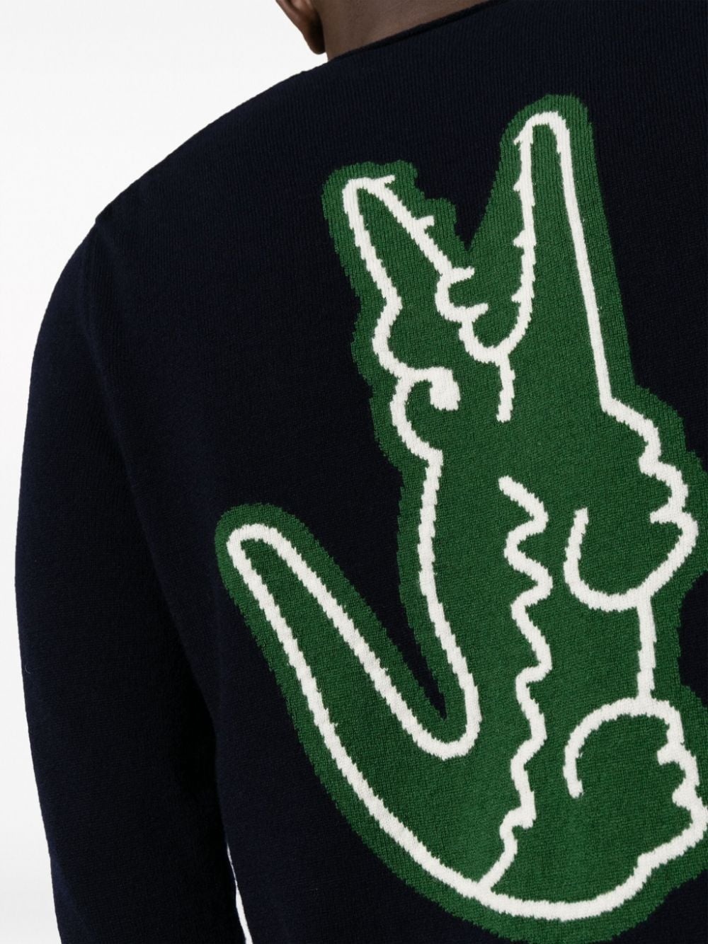 x Lacoste intarsia-knit logo jumper - 5