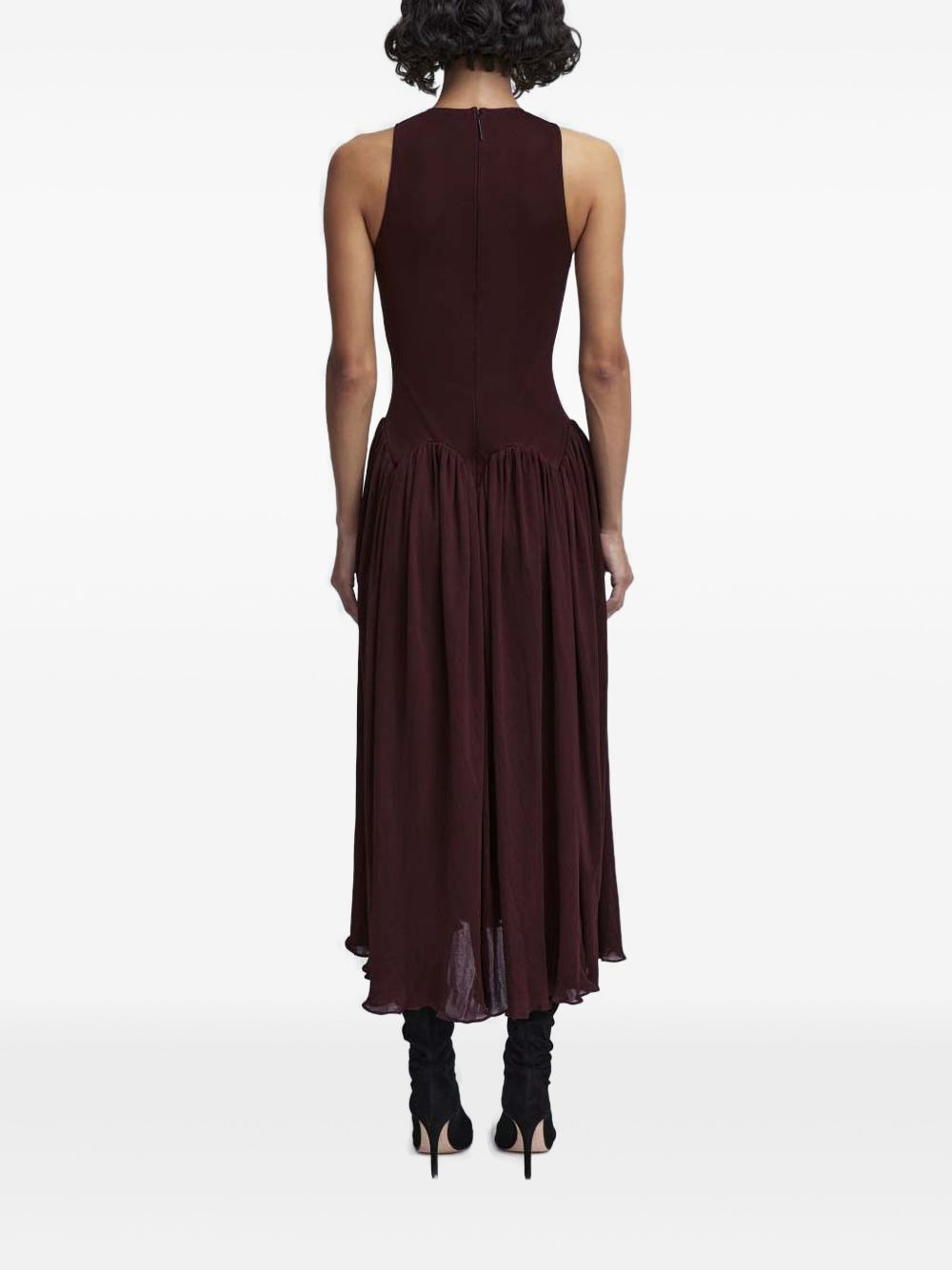 hip-gathered dress - 4