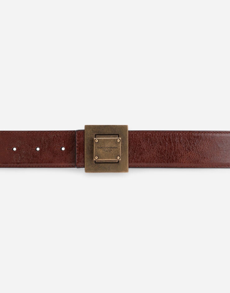 Mino calfskin belt with branded buckle - 2