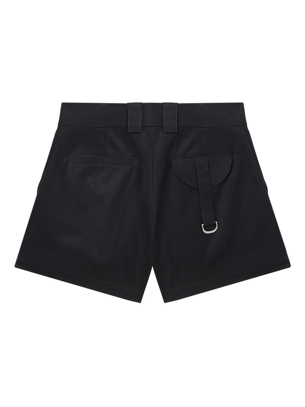 pressed-crease cotton mini shorts - 6