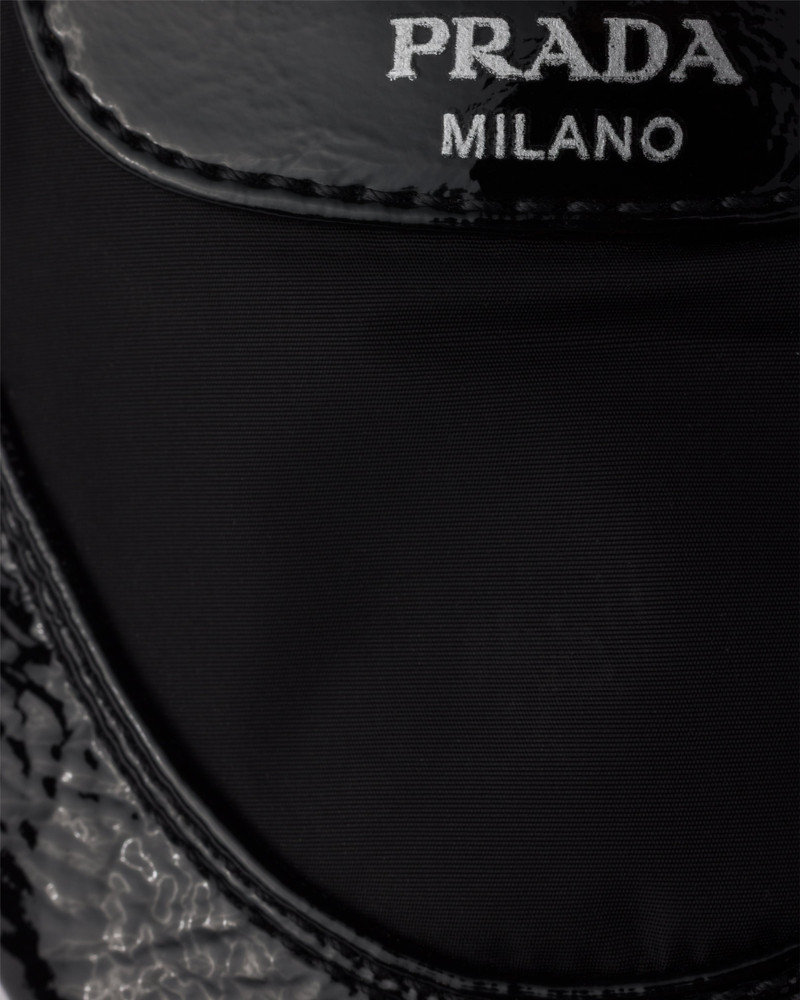 Collapse Re-Nylon and leather sneakers 6