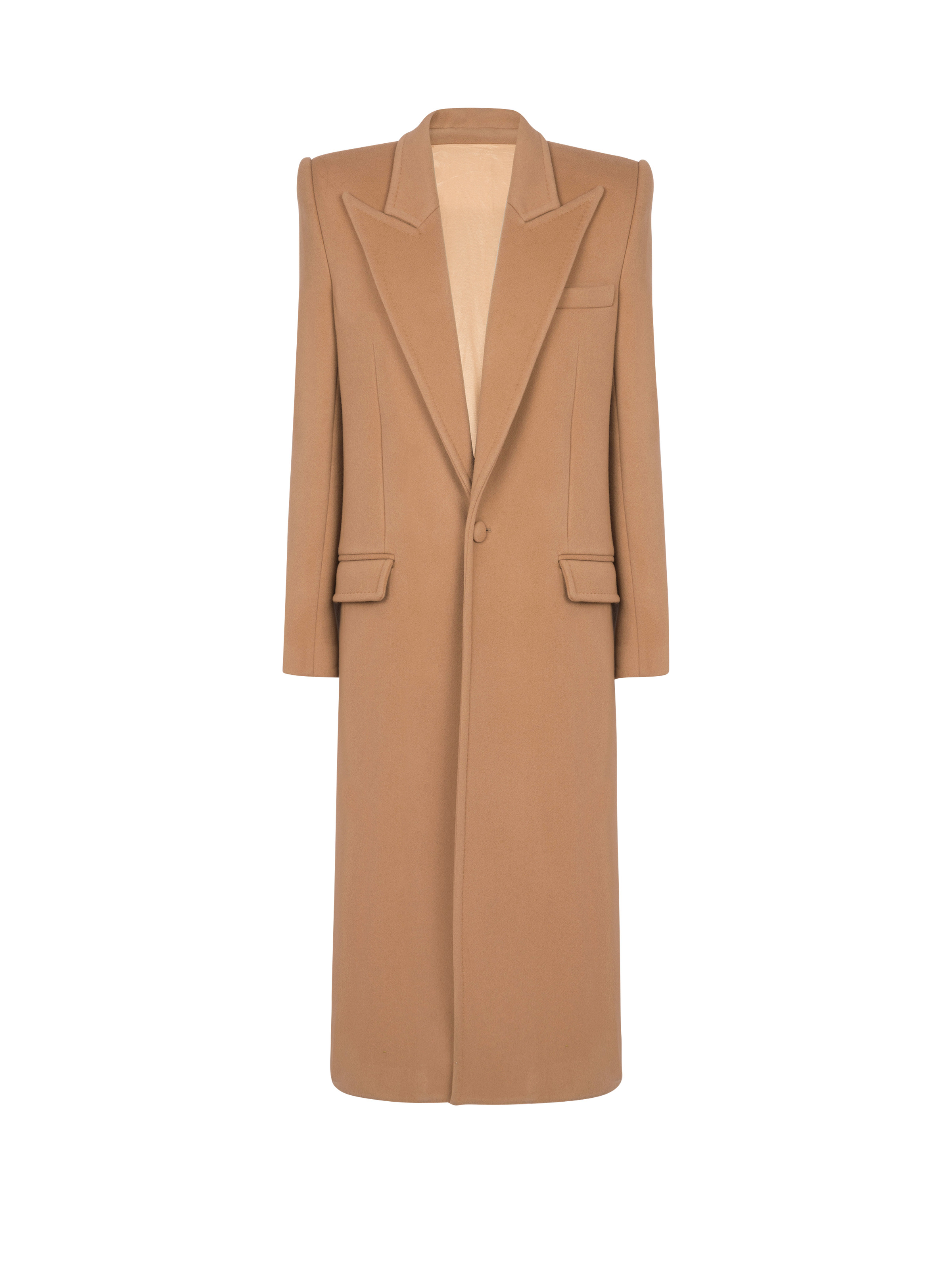 Long wool and cashmere coat - 1