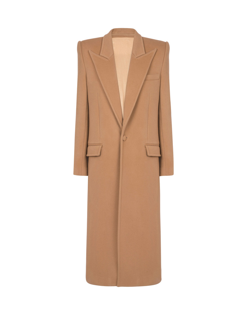 Long wool and cashmere coat 1