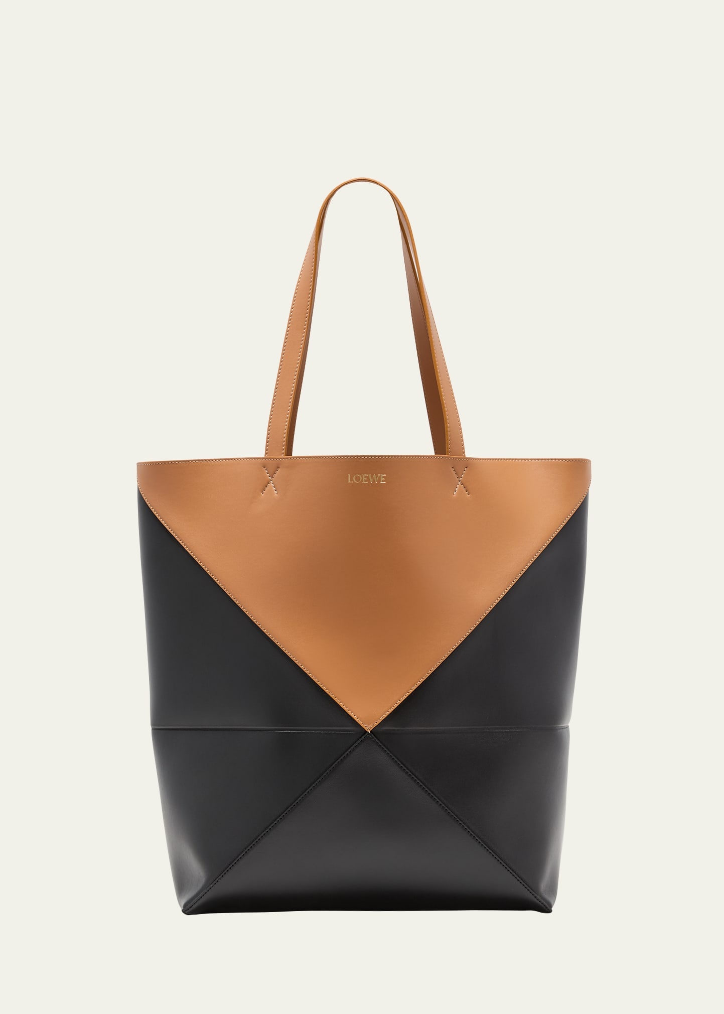 Men's Large Puzzle Fold Calfskin Tote Bag - 1