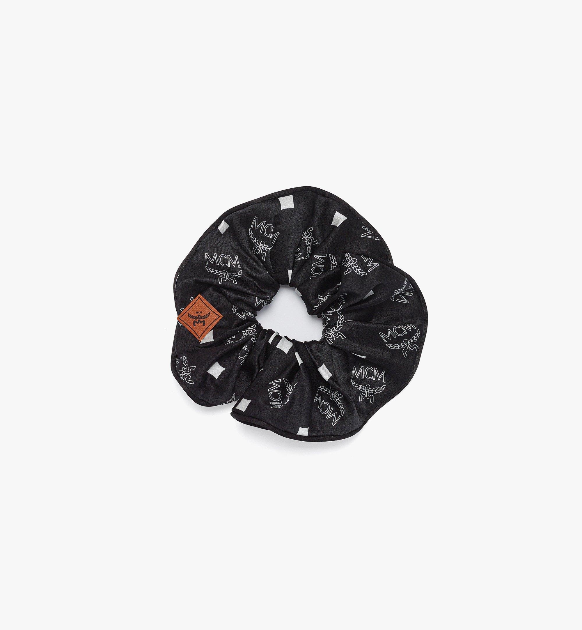 Monogram Print Silk Scrunchie - 2