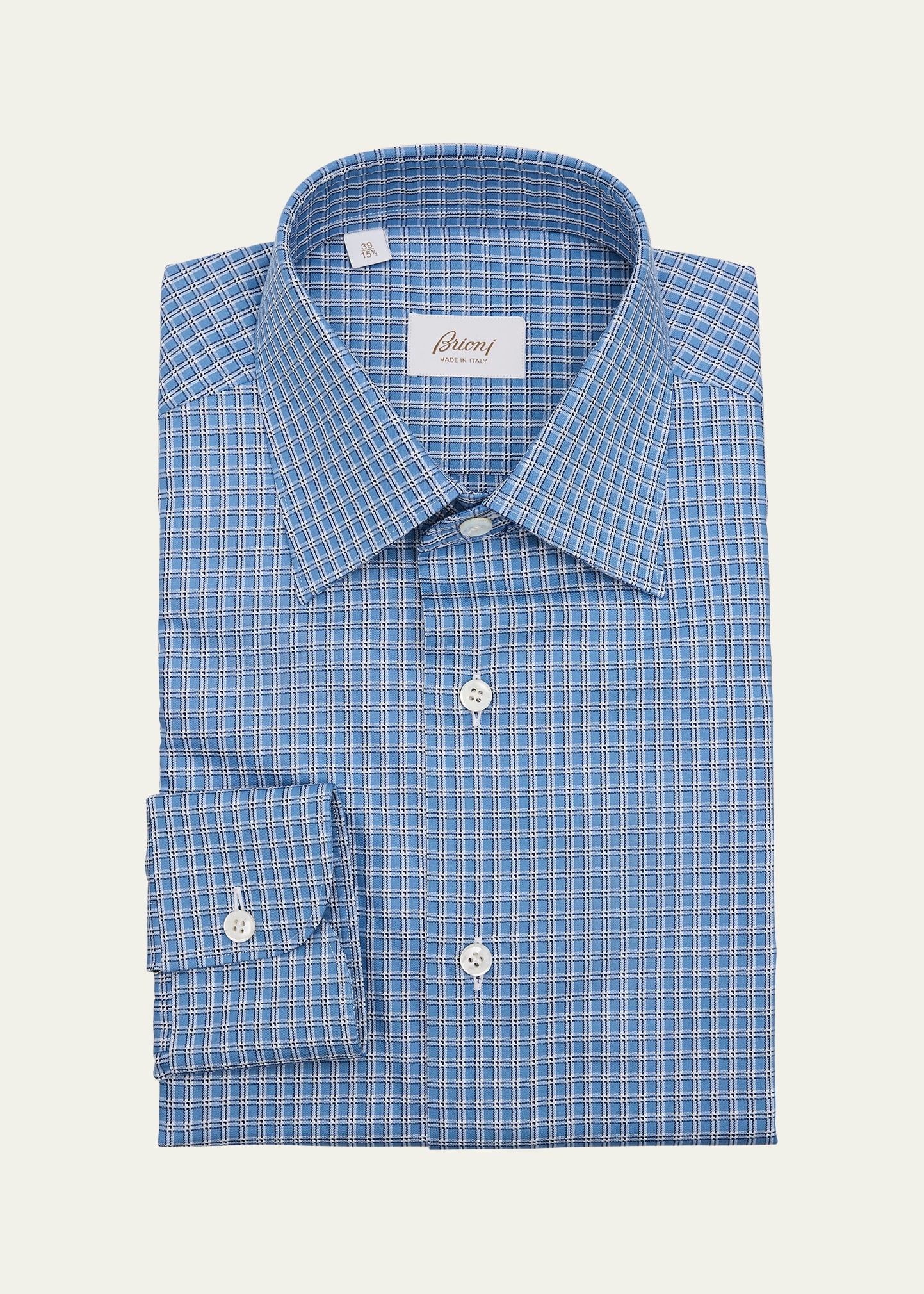 Men's Cotton Graph Check Dress Shirt - 1