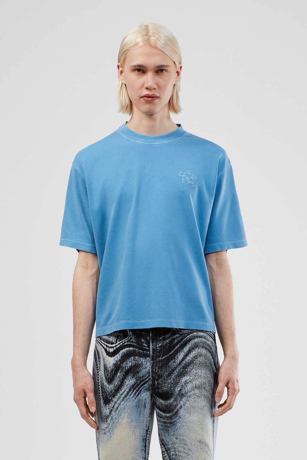 Blue Organic Cotton T-Shirt - 2