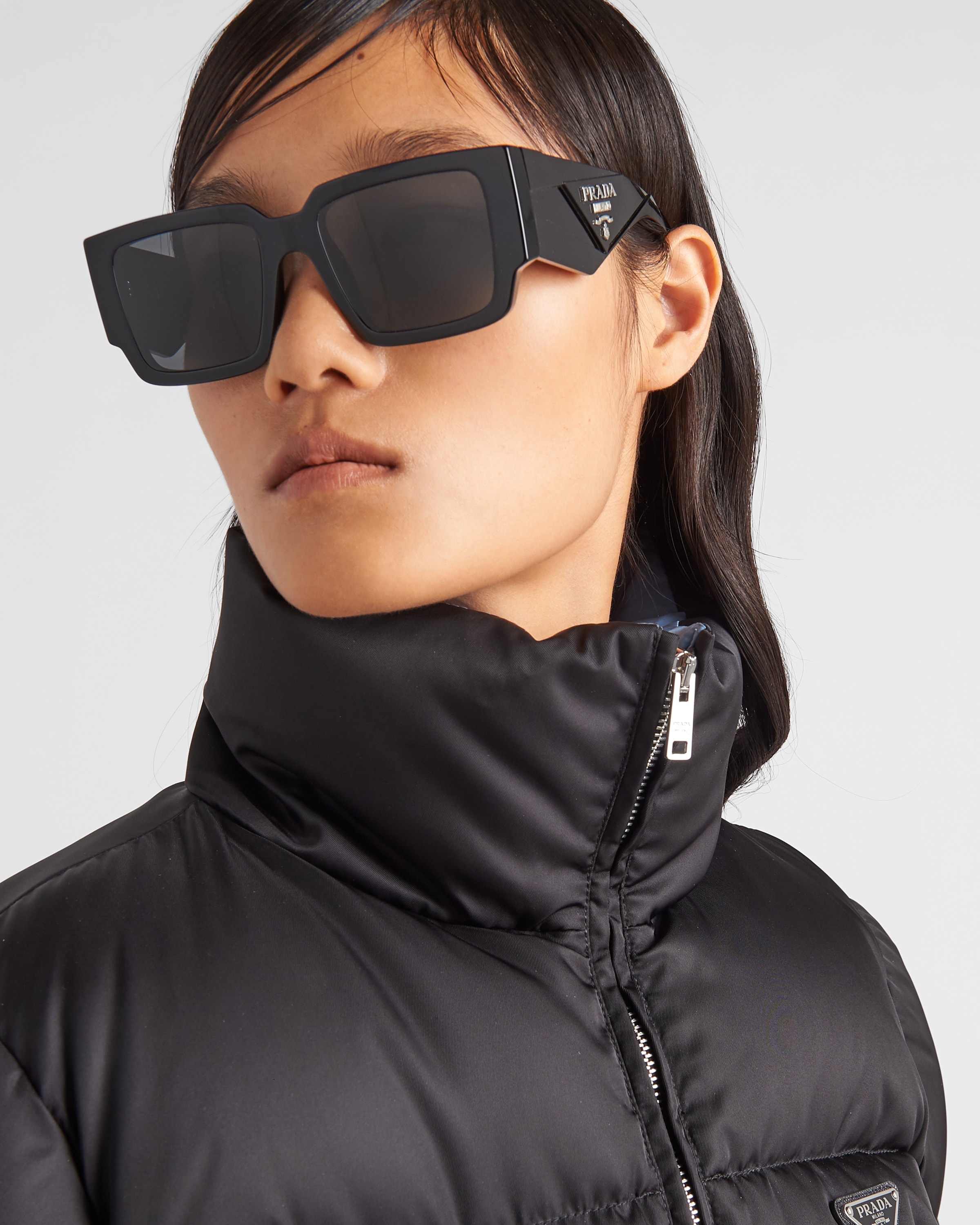 Re-Nylon cropped down jacket - 3