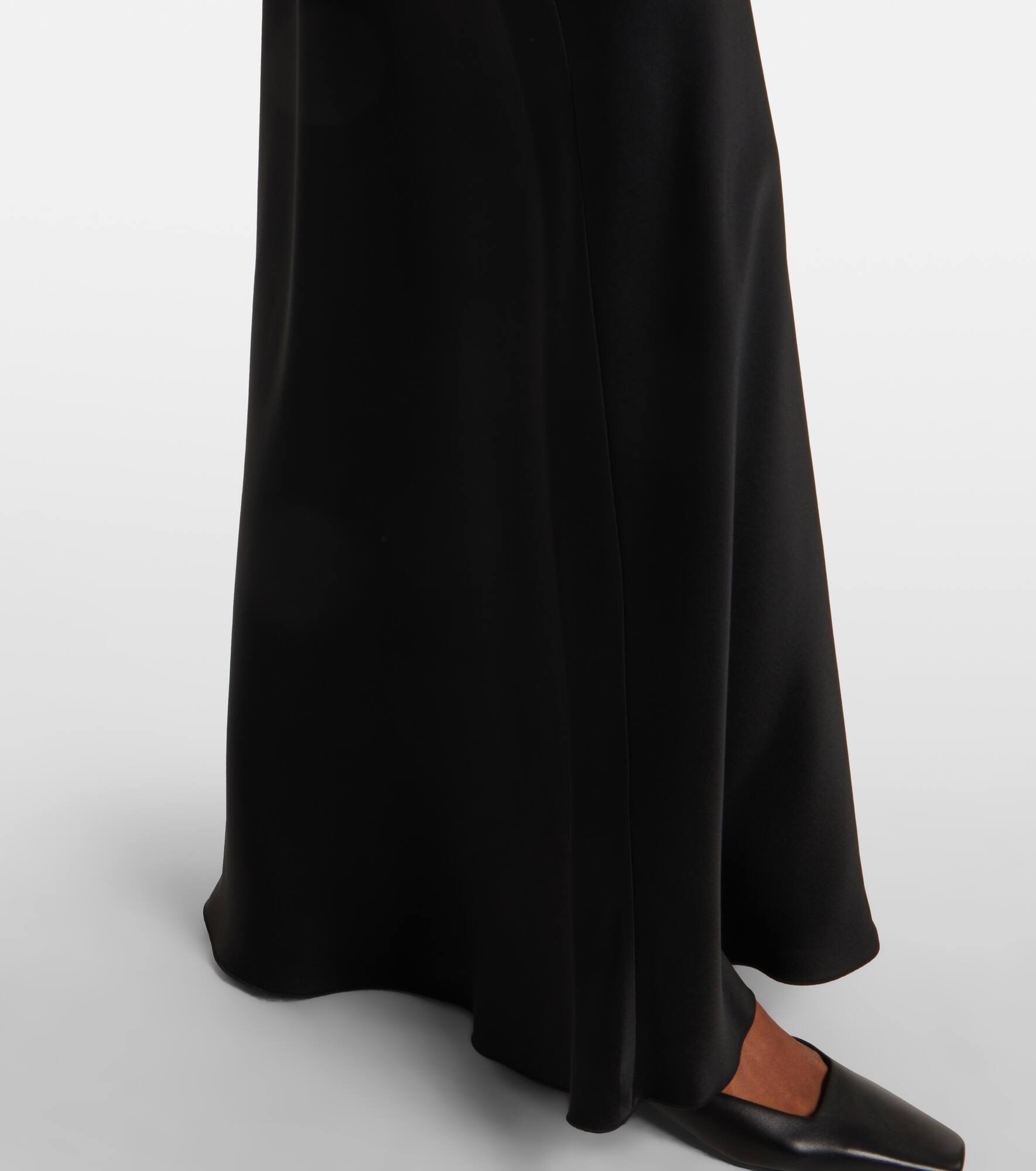 Baia velvet-trimmed satin bustier gown - 5