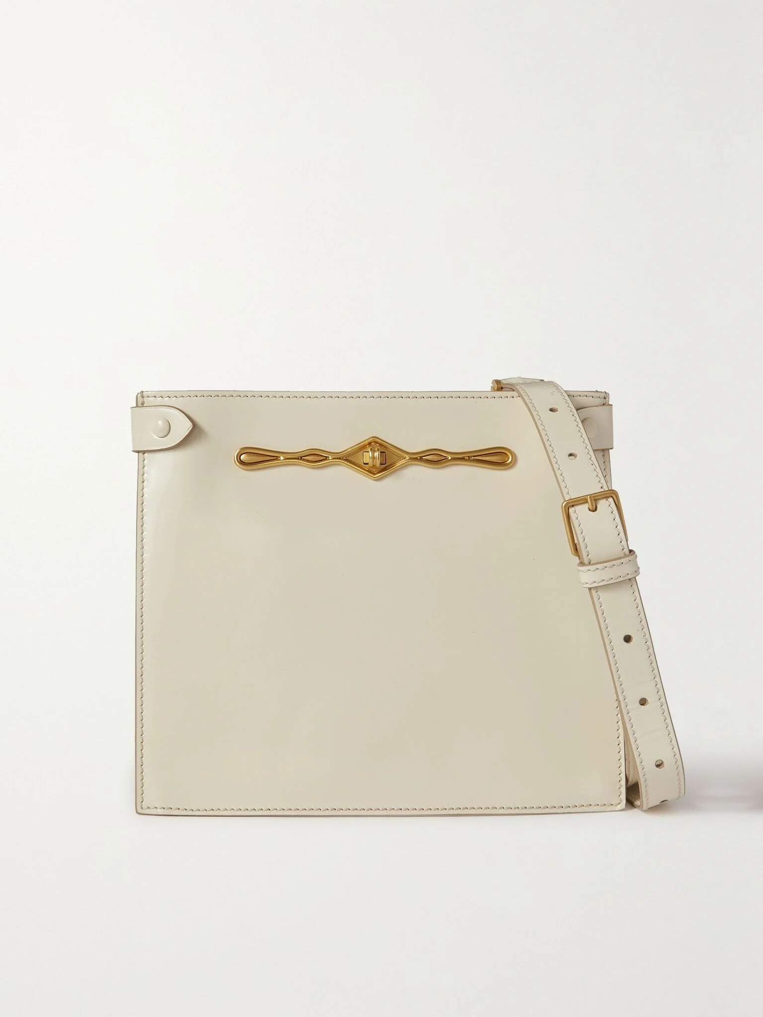 + Fernando Jorge Stowaway embellished glossed-leather shoulder bag White - 1