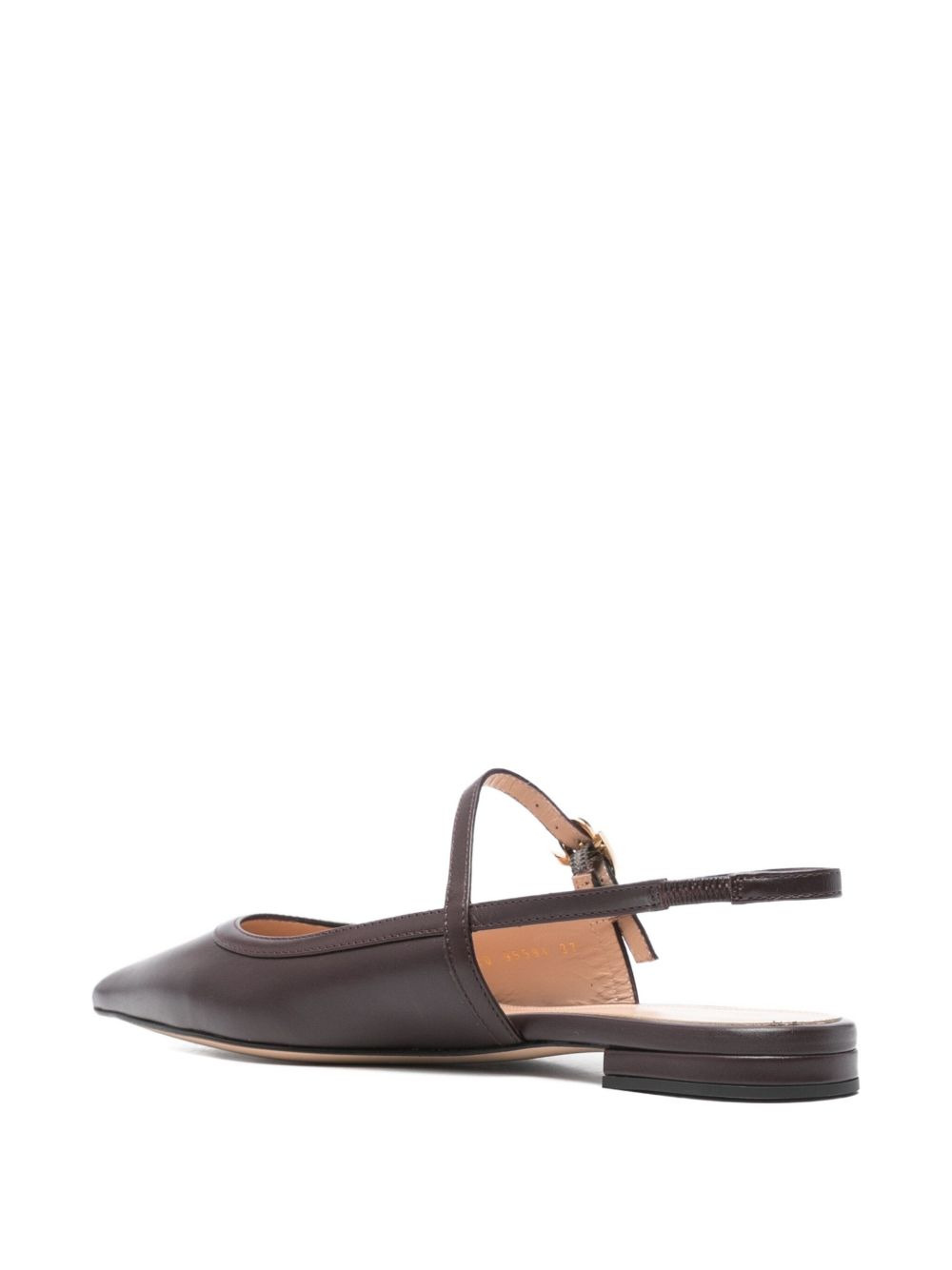 buckle-strap pointed-toe flats - 3