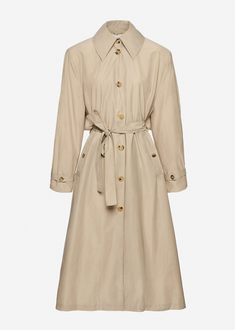 Belted trench coat in beige 1