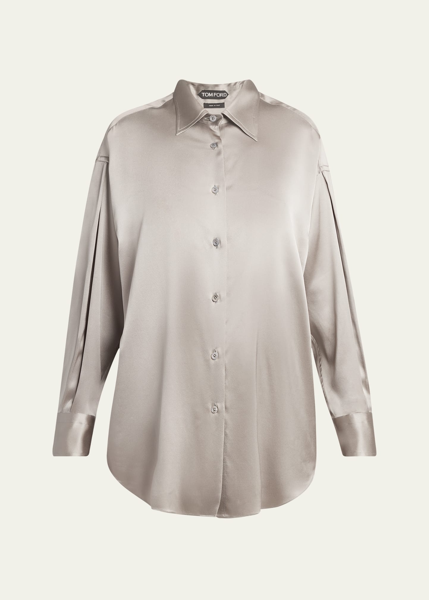 Button-Down Silk Shirt - 1