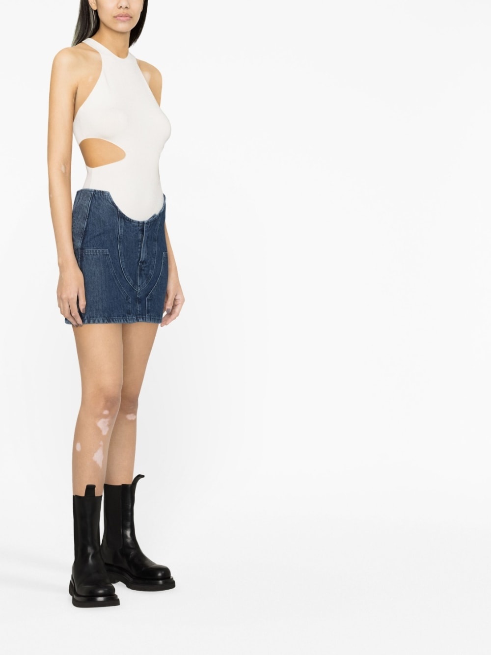 motorcycle hole miniskirt - 3