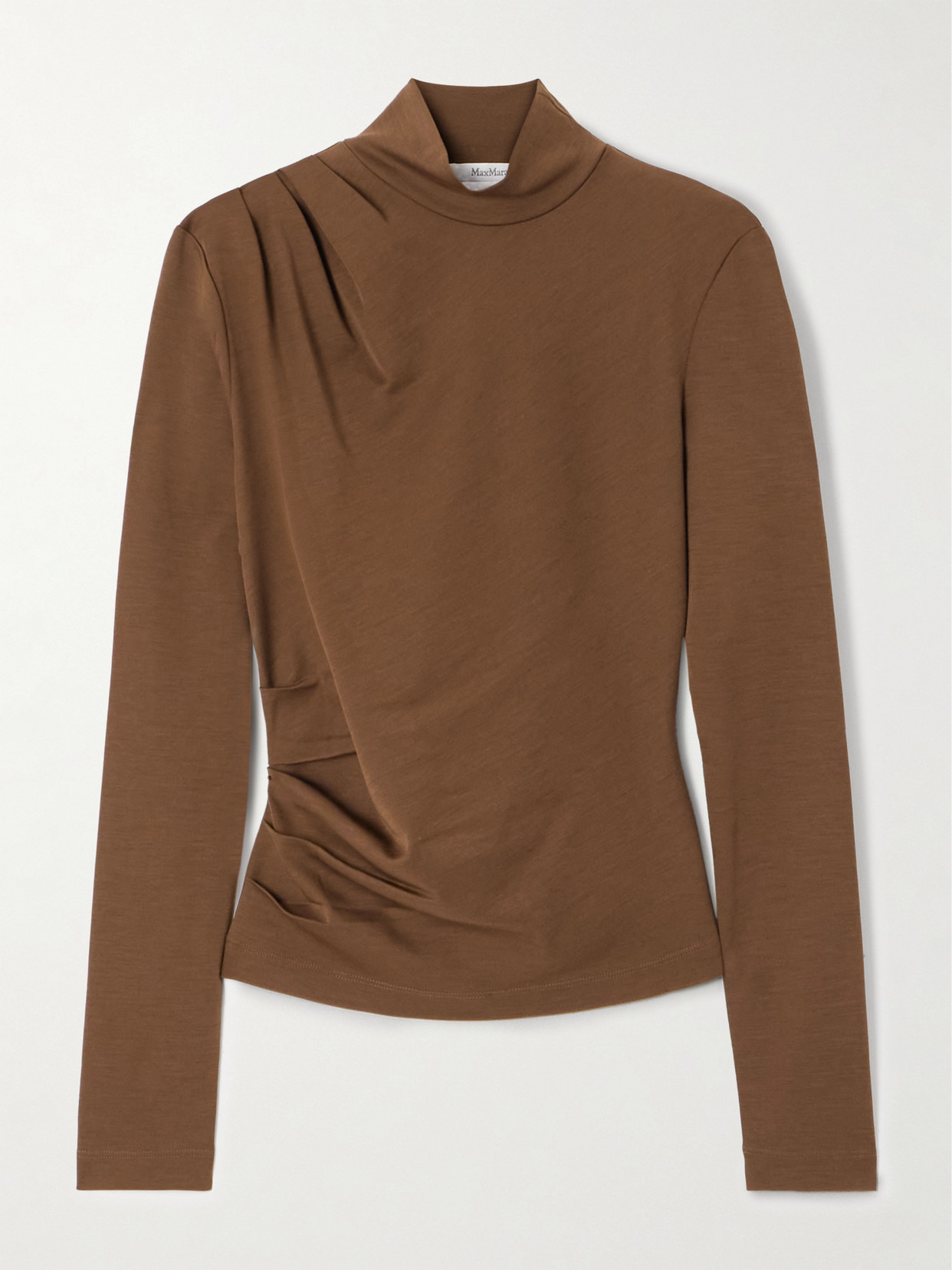 Orme Draped Wool-jersey Turtleneck Top - 1