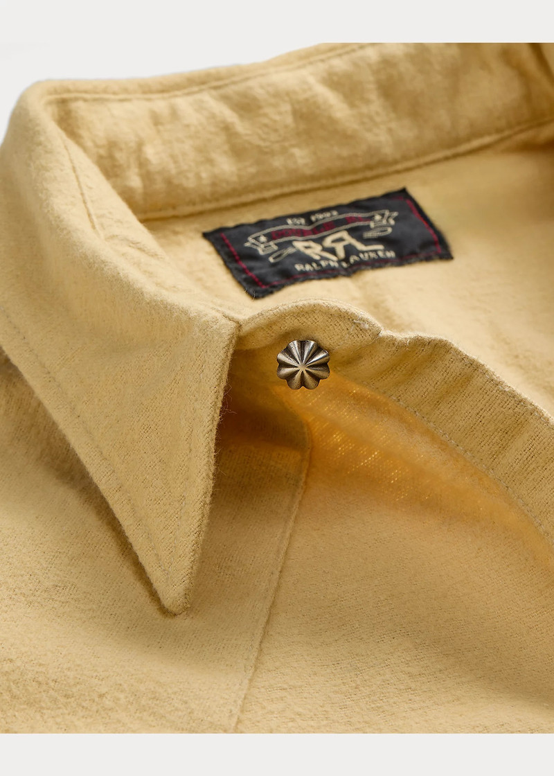 Slim Fit Chamois Western Shirt 3