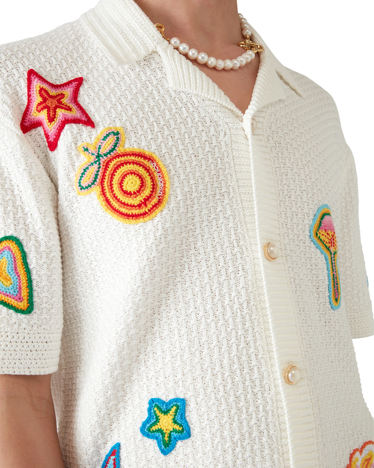 Crochet Motif Shirt | Casablanca Paris - 4