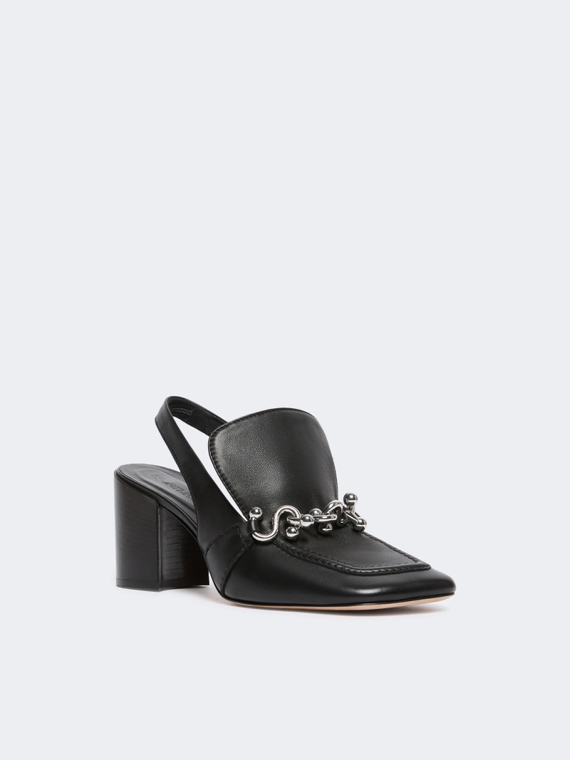 Sportmax Nappa leather slingbacks - BLACK outlook