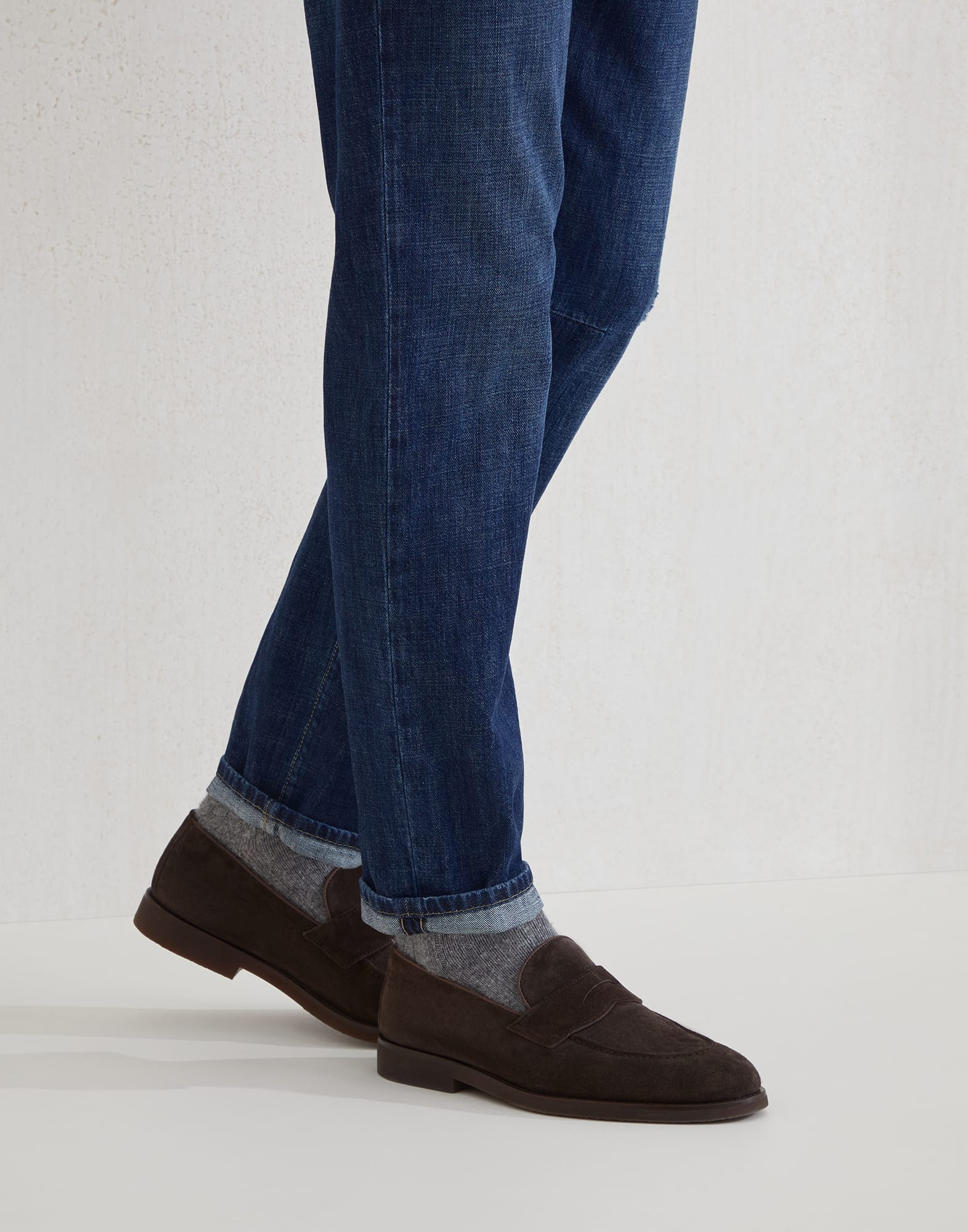 Suede penny loafers - 4