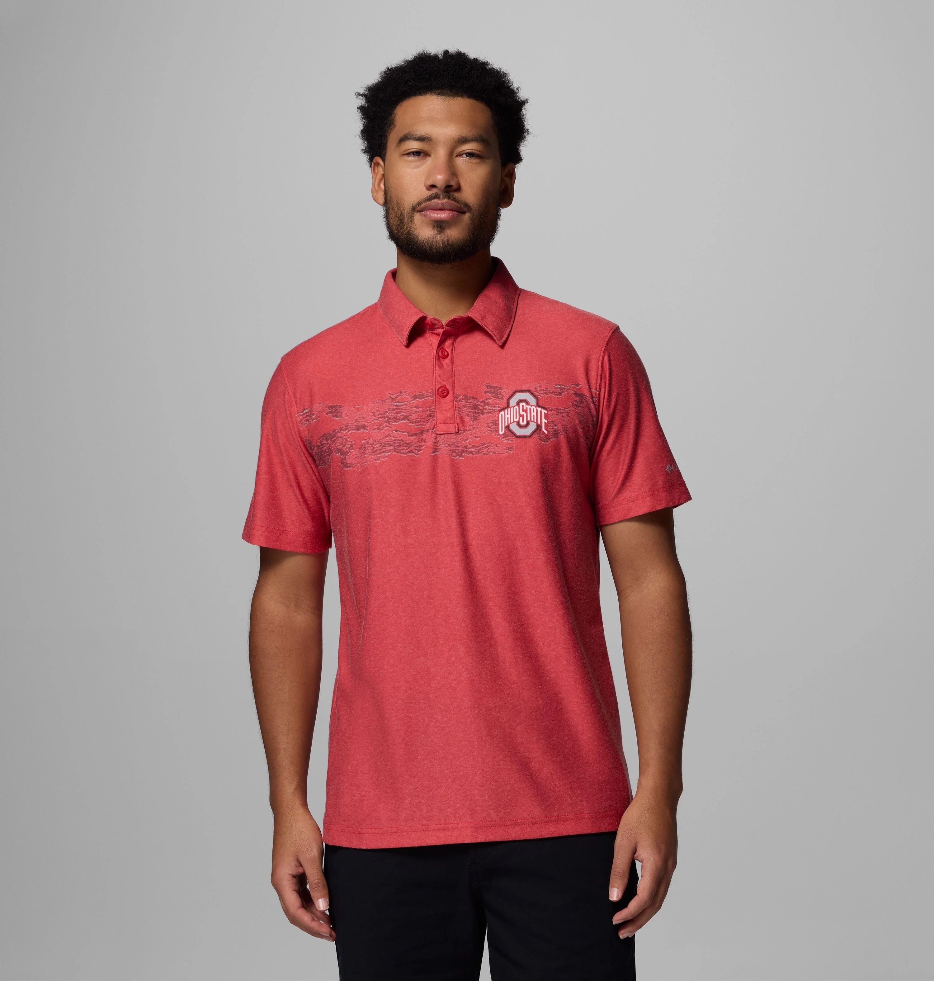 Men's Collegiate Thistletown Hills Printed Polo - Ohio State - 1