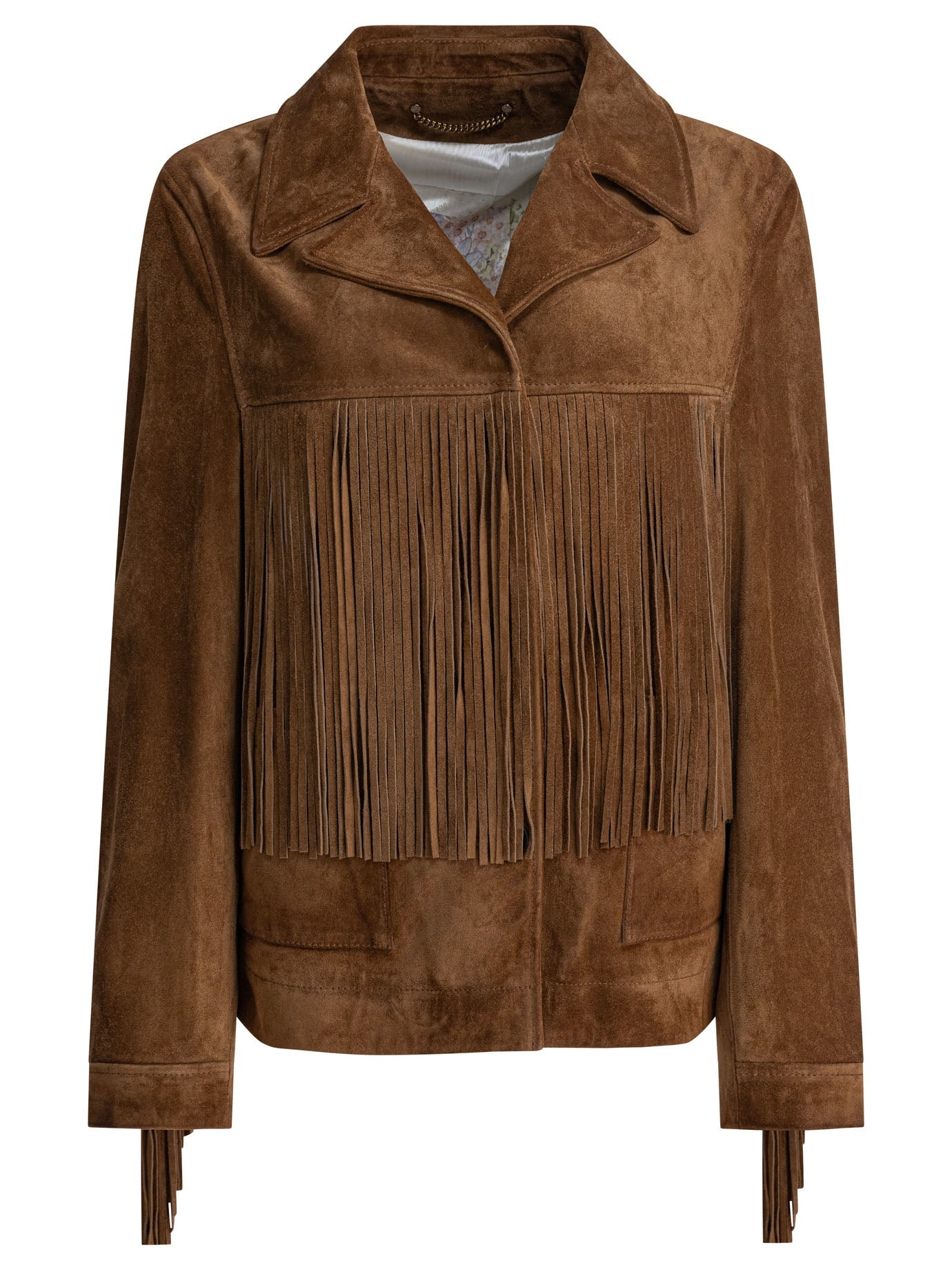 Golden Goose Journey W'S Jacket With Fringes In Waxed Calf Leather - 1