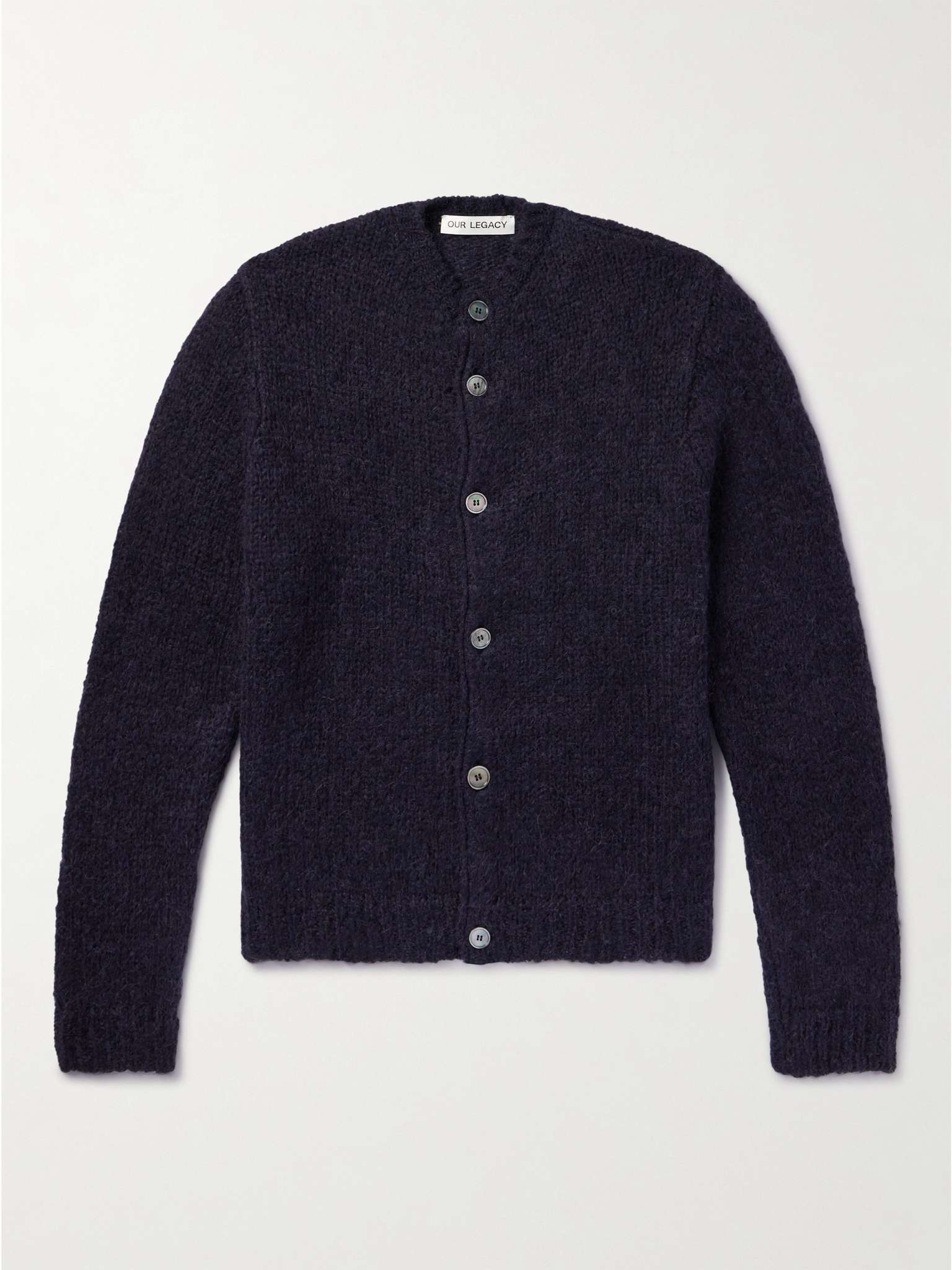 Our Legacy Opa Brushed Ribbed-Knit Cardigan | mrporter | REVERSIBLE