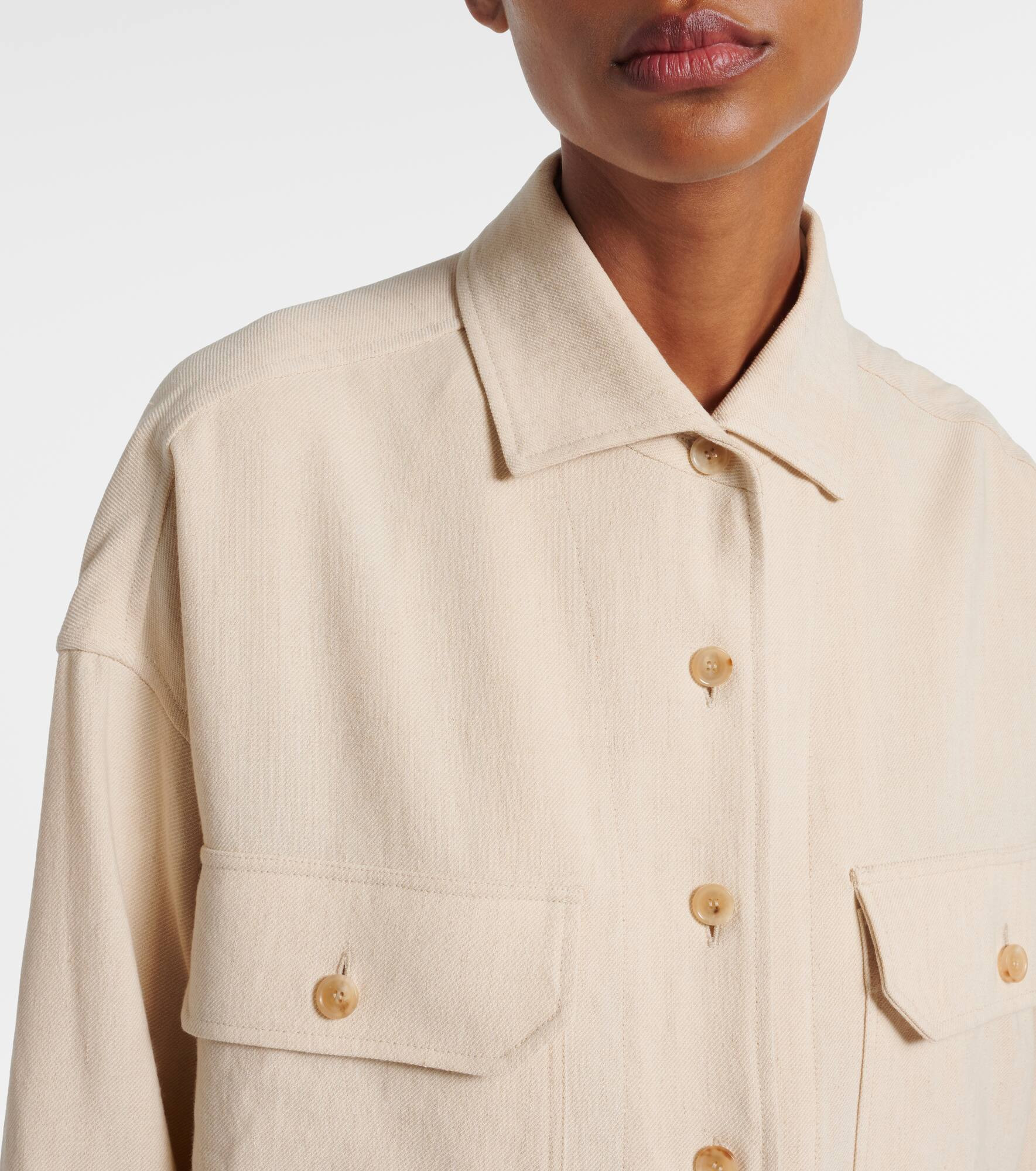 Linen and wool shirt - 4